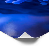 ブルーシーカラフルアネモネマリンライフ ポスター (コーナー)