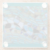 ブルーシーガラスモザイクターコイズ ガラスコースター (裏面)