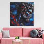 ブルーシーガーディアン – AI At Work キャンバスプリント (インサイチュ (リビング))