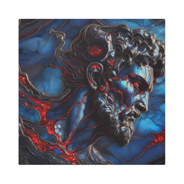 ブルーシーガーディアン – AI At Work メタルプリント (正面)