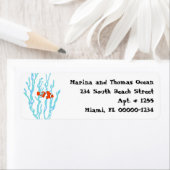 ブルーシーコーラルオレンジピエロフィッシュ住所 シール (インサイチュ)