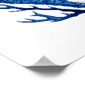 ブルーシーコーラルプリント#2コースタルウォールアートデコール ポスター (角)