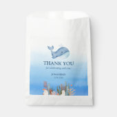 ブルーシーコーラルリーフキュートホエールホテル誕生日サンキュー フェイバーバッグ (正面)