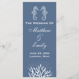 ブルーシーコーラルリーフシーホース結婚式 プログラム
