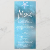 ブルーシーサマー結婚ズフラットメニューカード メニュー (正面)