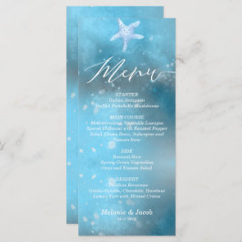 ブルーシーサマー結婚ズフラットメニューカード メニュー