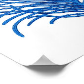 "ブルーシーサンゴプリント# 8ホームデコールポスター ポスター (角)