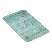 ブルーシーシェルオンウッドビーチ結婚式日付の保存 マグネット (右側)