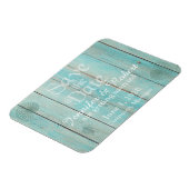 ブルーシーシェルオンウッドビーチ結婚式日付の保存 マグネット (左側)