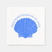 ブルーシーシェルカスタムズブライダルシャワー結婚ズ スタンダードカクテルナプキン (正面)