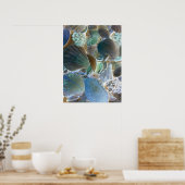 ブルーシーシェルズキャンバスアート ポスター (キッチン)