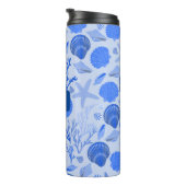 ブルーシーシェルズパターカスタムン花嫁ギフト タンブラー (回転右)