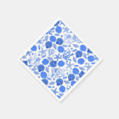 ブルーシーシェルズビーチブライダルシャワーパーティー スタンダードカクテルナプキン (角)