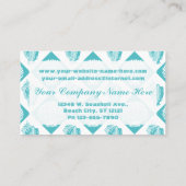 ブルーシーシェルダイヤモンド航海のビーチモノグラム 名刺 (裏面)