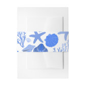 ブルーシーシェルパタかわいらしーンシェルビーチィカスタムー 招待状ベリーバンド (正面例)