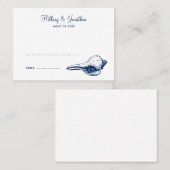 ブルーシーシェルビーチ結婚式エスコート名座席表 プレイスカード (正面/裏面)