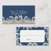 ブルーシーシェルビーチ結婚式座席表 プレイスカード (正面/裏面)