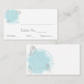 ブルーシーシェルビーチ結婚式座席表 プレイスカード (正面/裏面)