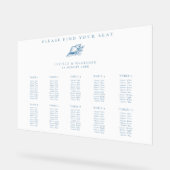 ブルーシーシェルビーチ結婚式10テーブル座席計画 アクリルサイン (傾斜)