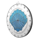 ブルーシーシェルモザイク ダーツボード (正面右)