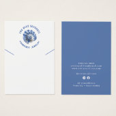 ブルーシーシェルロゴネックレス表示カード (正面&裏面)