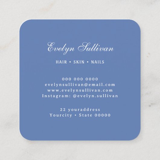 ブルーシーシェルロゴ名刺 スクエア名刺 (裏面)