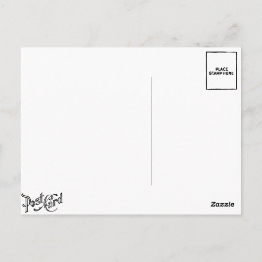 ブルーシーシェルヴィンテージ植物学フランスのビーチ ポストカード (裏面)