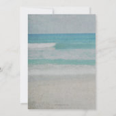 ブルーシーシェル海シービーチベビーシャワー 招待状 (裏面)