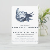 ブルーシーシェル結婚式リハーサルディナー 招待状 (スタンド正面)