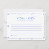 ブルーシーシェル結婚沿岸のアドバイスと願い ノートカード (正面)