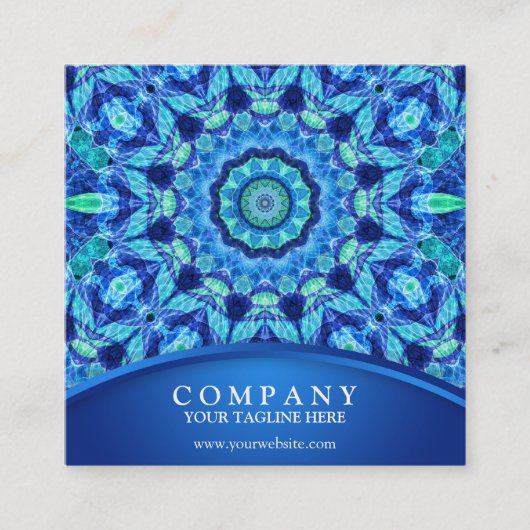 ブルーシージュエルマンダラ スクエア名刺 (正面)