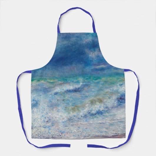 ブルーシースケープバイルノアール印象派絵画の エプロン (正面)