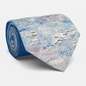 ブルーシースケープバイルノアール印象派絵画の ネクタイ (ロール)