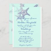 ブルーシースター結婚式招待状 招待状 (正面/裏面)