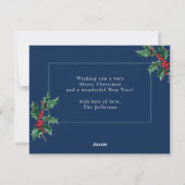 ブルーシーズンのグリーティングスクリスマスカスタム写真 シーズンカード (裏面)