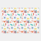 ブルーシーハウスパターン ラッピングペーパーシート (正面3)