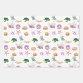 ブルーシーハウスパターン ラッピングペーパーシート (正面2)