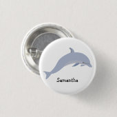 ブルーシーパーソナライズされたドルフィン 缶バッジ (正面&裏面)