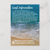 ブルーシービーチ結婚式詳細 エンクロージャーカード (正面)