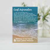 ブルーシービーチ結婚式詳細 エンクロージャーカード (スタンド正面)