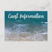 ブルーシービーチ結婚式詳細 エンクロージャーカード (正面)