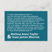 ブルーシービーチ結婚式詳細 エンクロージャーカード (裏面)