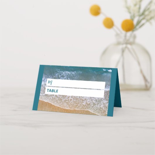 ブルーシービーチ結婚式 プレイスカード (正面)