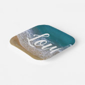 ブルーシービーチ結婚式 ペーパープレート (傾斜あり)