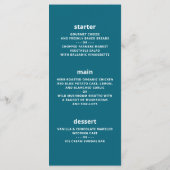 ブルーシービーチ結婚式 メニュー (裏面)