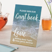 ブルーシービーチ結婚式 台座サイン (インサイチュ)