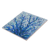 ブルーシーファンコーラルモザイクアート タイル (側面)