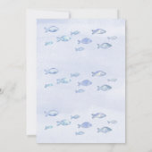 ブルーシーフィッシュボーイの2回目の誕生日の招待状 招待状 (裏面)