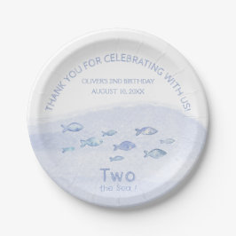 ブルーシーフィッシュ2nd男の子の誕生日パーティー紙プレート ペーパープレート