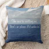 ブルーシーフワフワ雲パーソナライズされた枕 クッション (ブランケット)